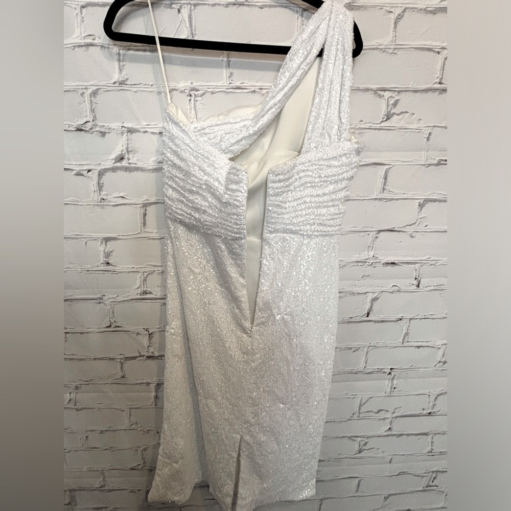 RENE RUIZ COLLECTION ONE SHOULDER SEQUIN COCKTAIL size 8 - Picture 6 of 9